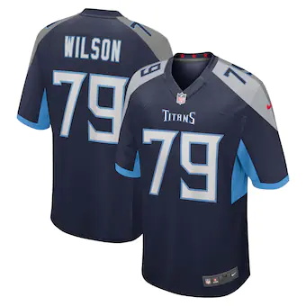 mens nike isaiah wilson navy tennessee titans game jersey